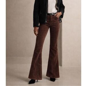 Banana Republic High Rise Flare Velvet Pants